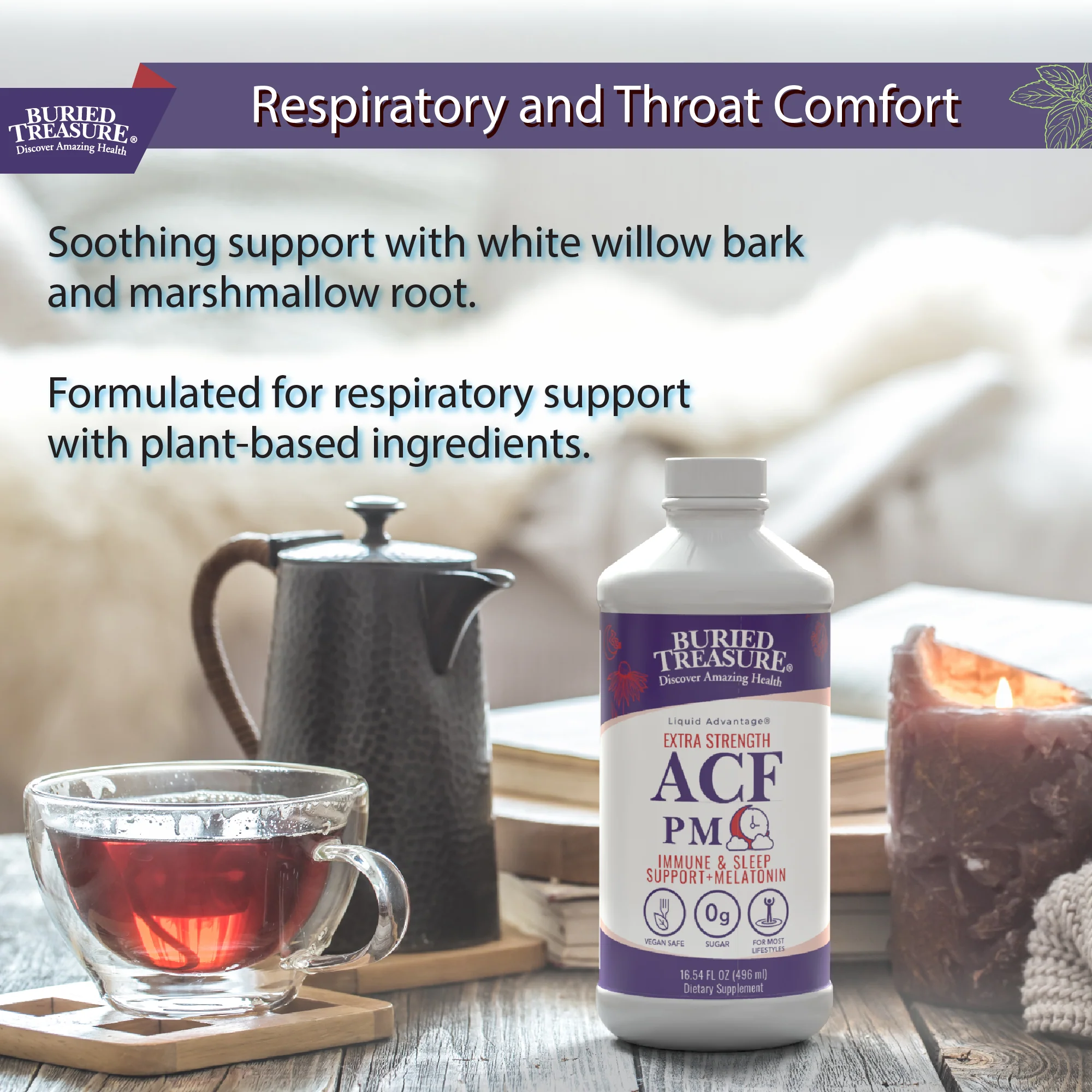 Buried Treasure Liquid Nutrients®  ACF PM Extra Strength – Liquid Sleep Support Supplement with Melatonin & Botanicals - Image 5