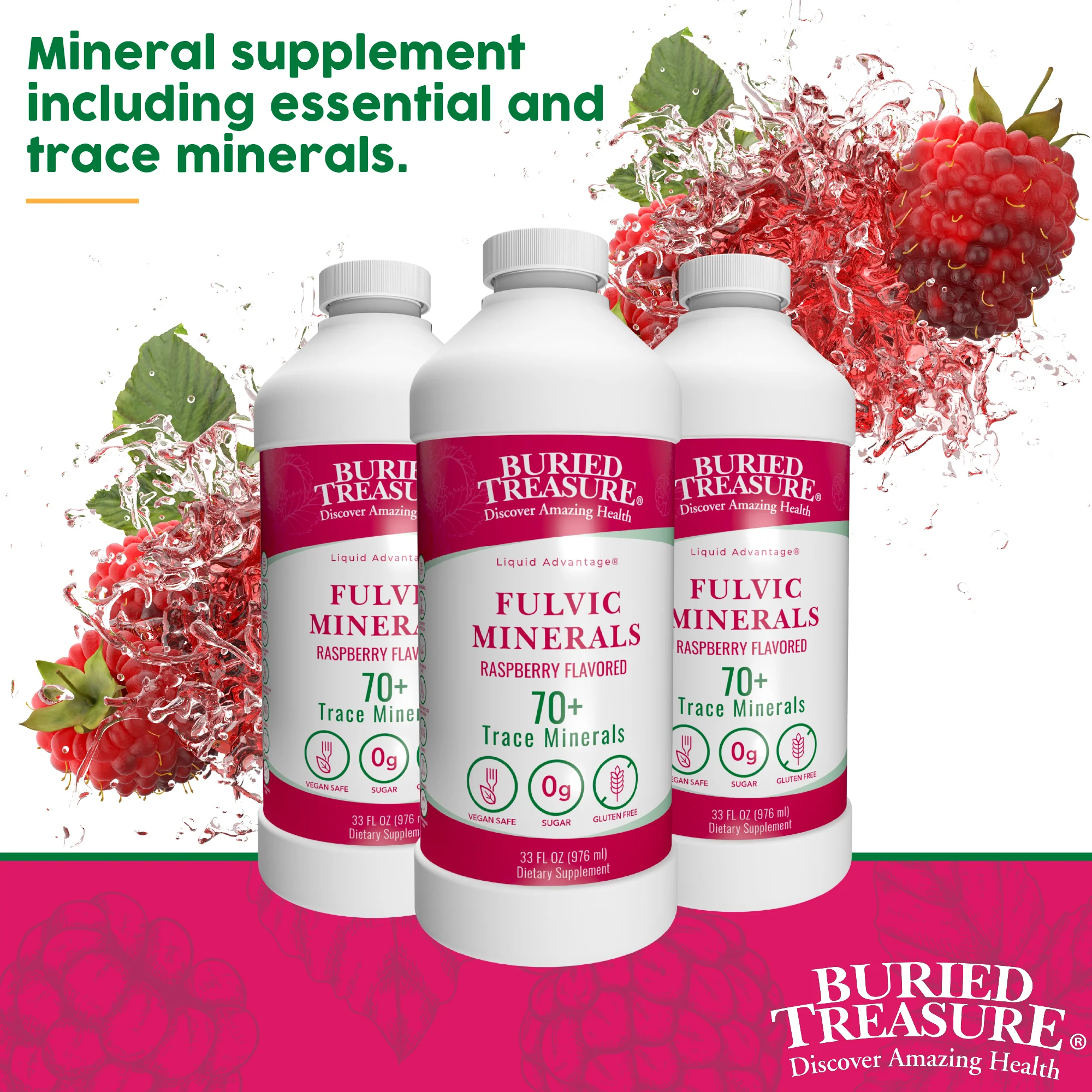 Fulvic Acid Minerals Complex –Natural Raspberry Flavor, 32 Servings - Image 6