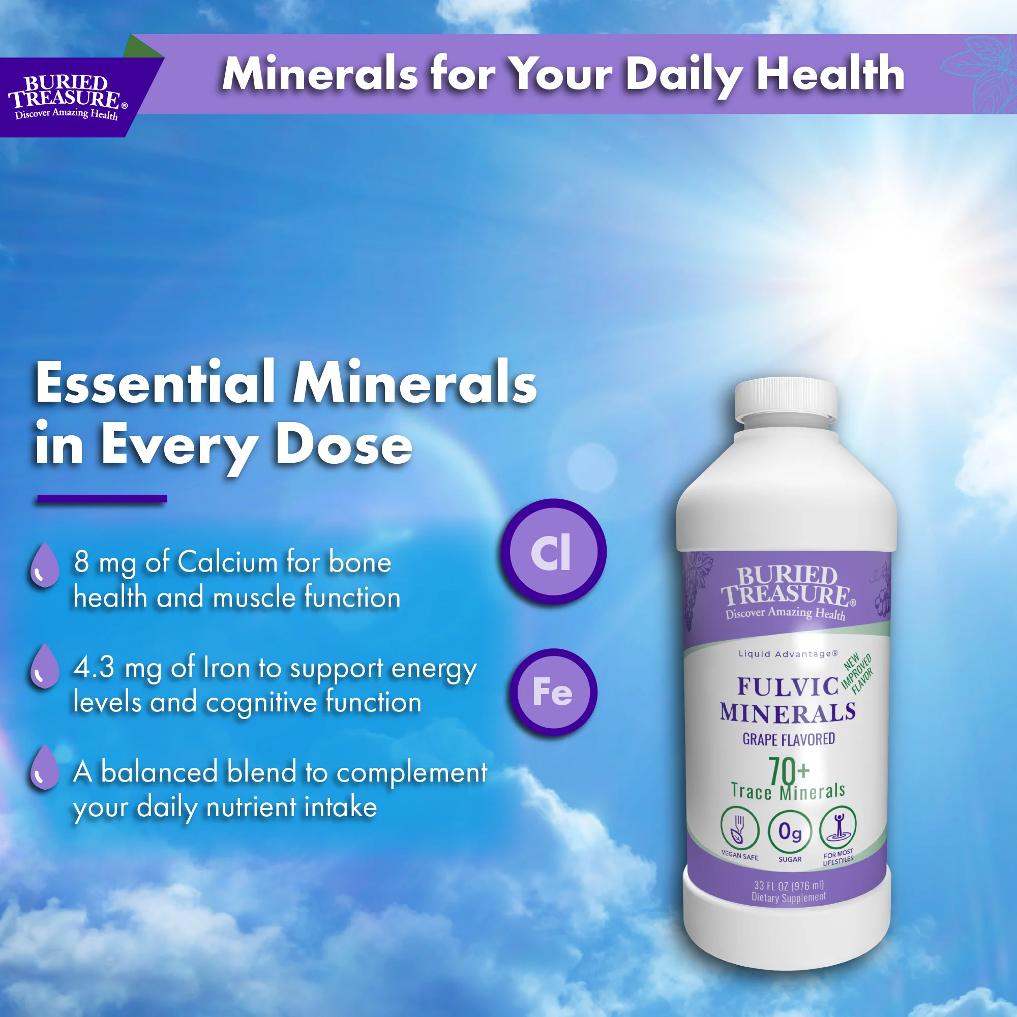 Fulvic Minerals Complex – Humic Shale-Derived Minerals, Grape Flavored, 32 Servings - Image 4