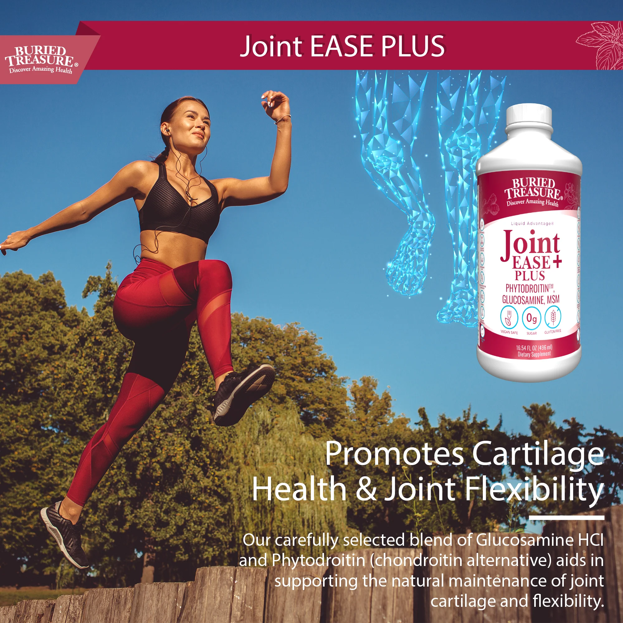 Joint Ease Plus – with Glucosamine, Chondroitin, MSM, and Turmeric, 16 fl oz - Image 6
