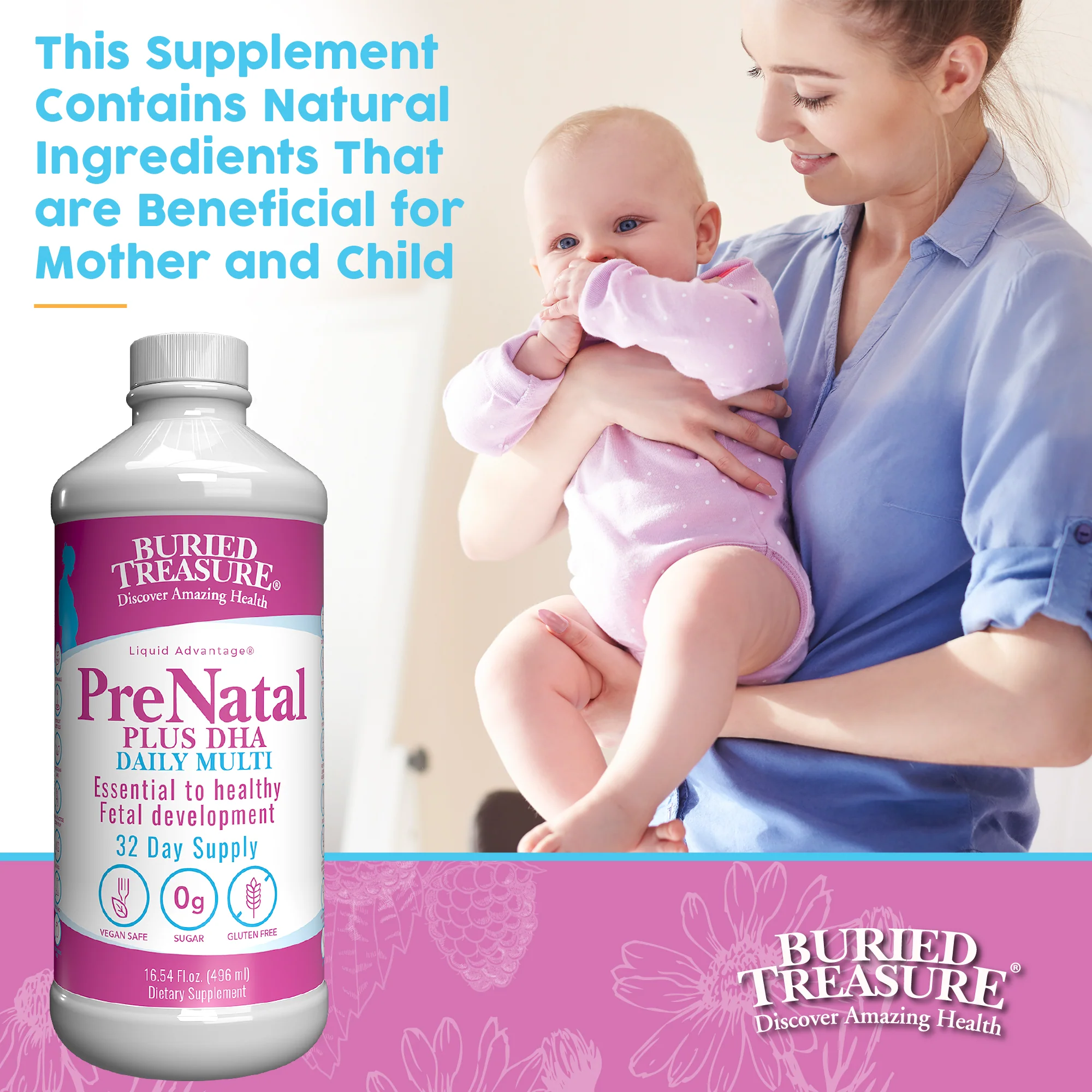 Prenatal Plus DHA – Daily Liquid Multivitamin with DHA, Vegetarian Formula - Image 4