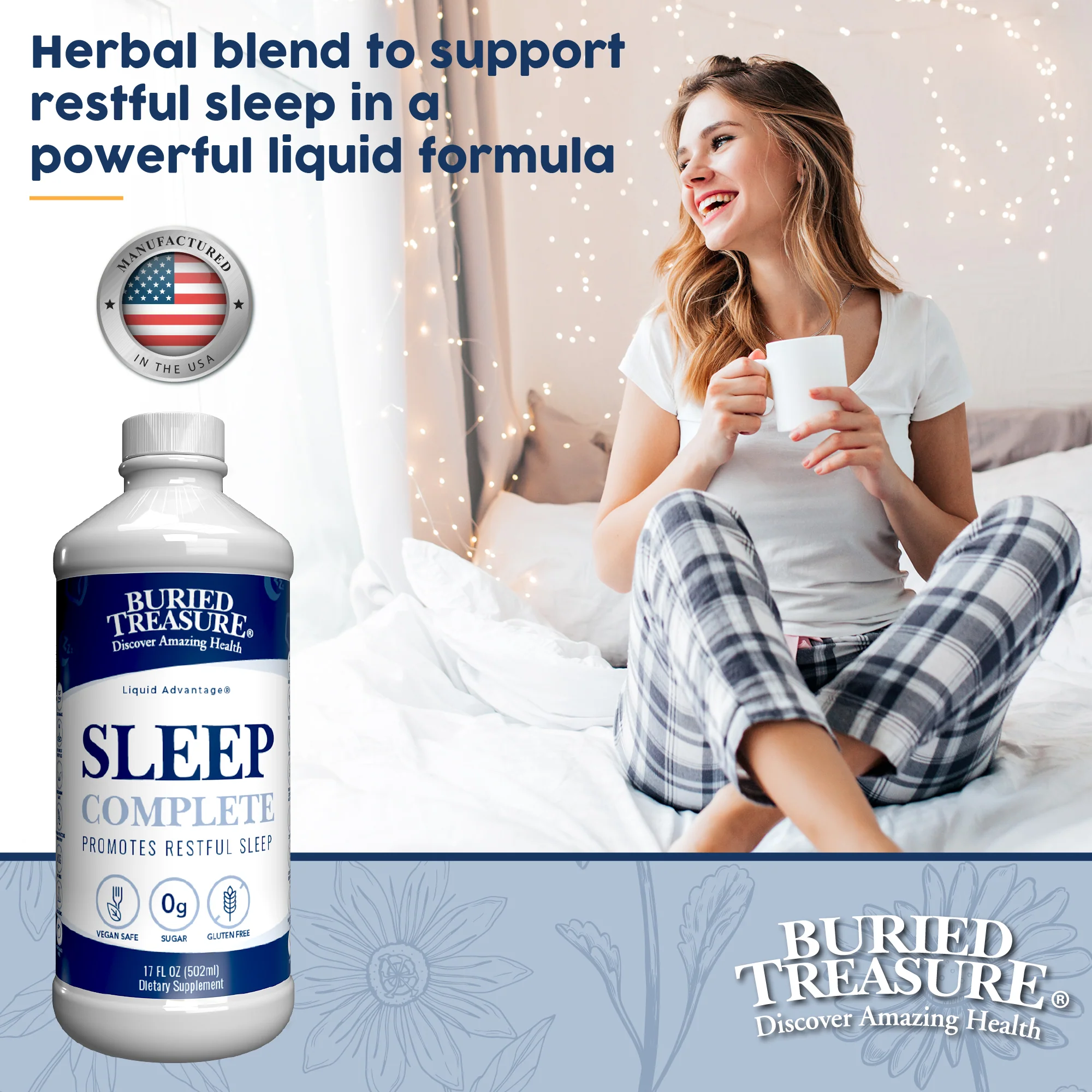 Sleep Complete – Liquid Supplement with Melatonin, 0g Sugar, 16 Servings - Image 3