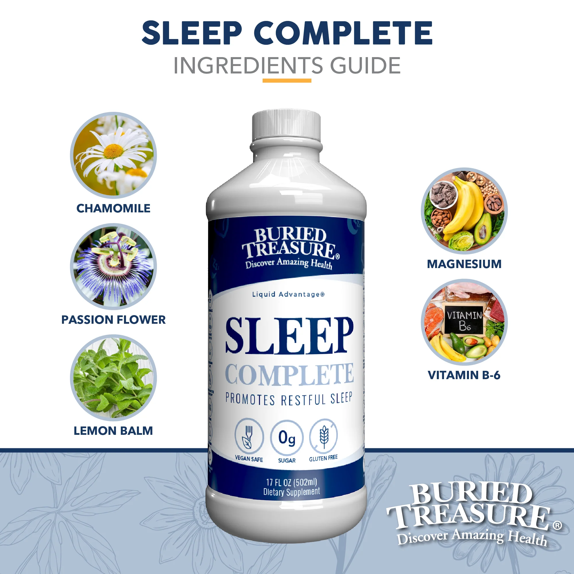 Sleep Complete – Liquid Supplement with Melatonin, 0g Sugar, 16 Servings - Image 6